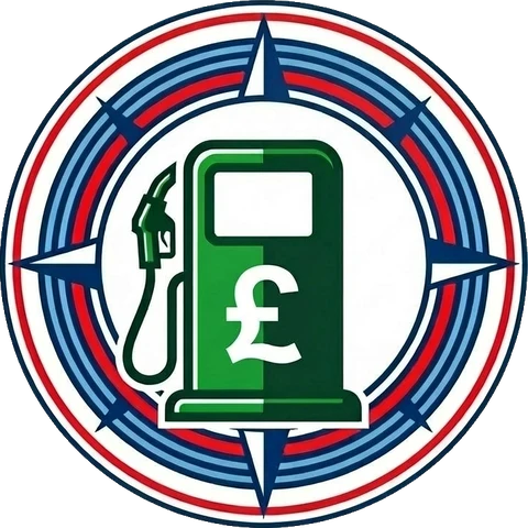 Fuel Finder App logo — a green fuel pump with a pound sign inside a compass emblem